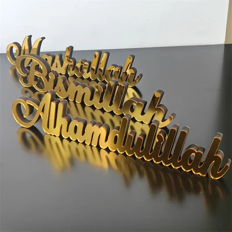 Décoration de Table en Acrylique et Bois