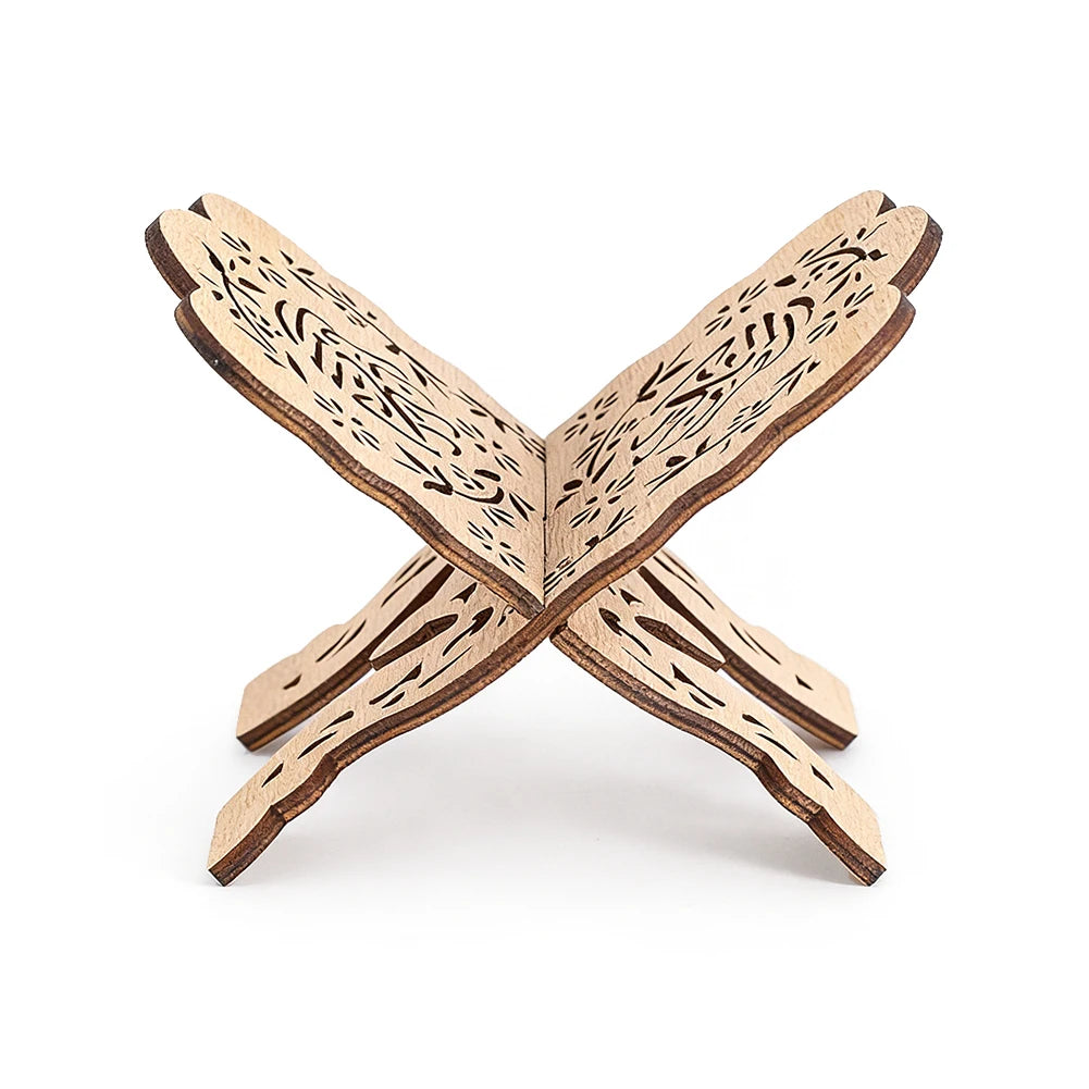 Porte-Quran Pliable en Bois – Décoration